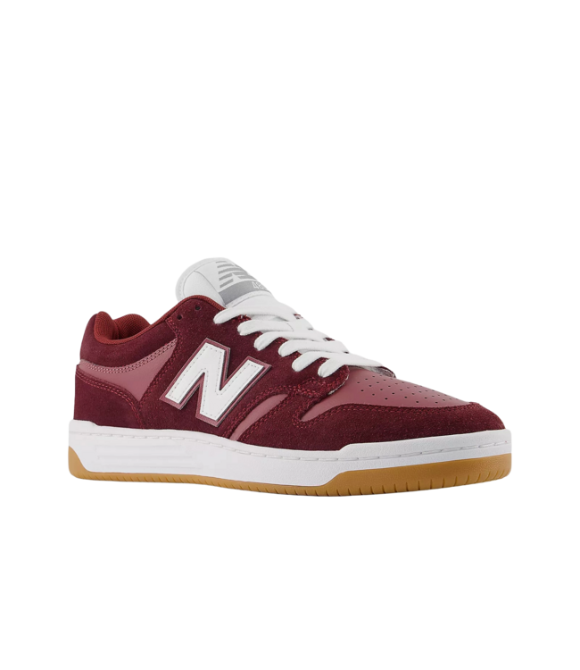 NEW BALANCE MENS NUMERIC 480 SHOES (BEE) BURG/WHITE