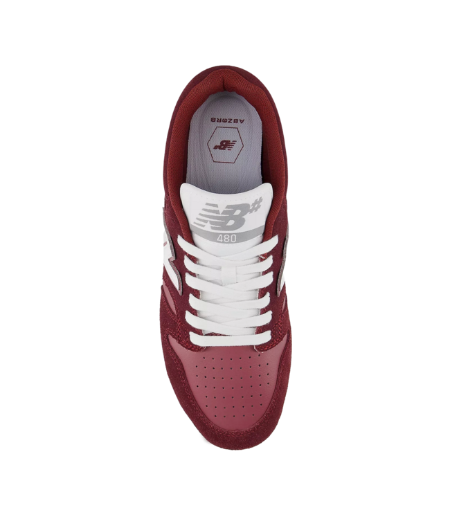 NEW BALANCE MENS NUMERIC 480 SHOES (BEE) BURG/WHITE