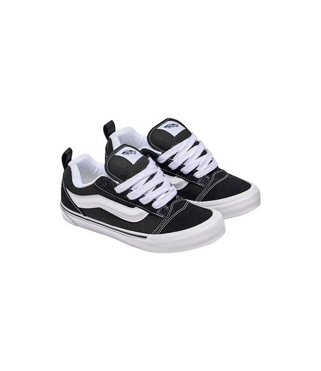 VANS YOUTH BOYS KNU SKOOL SHOES (6BT1) BLACK/TRUE WHITE