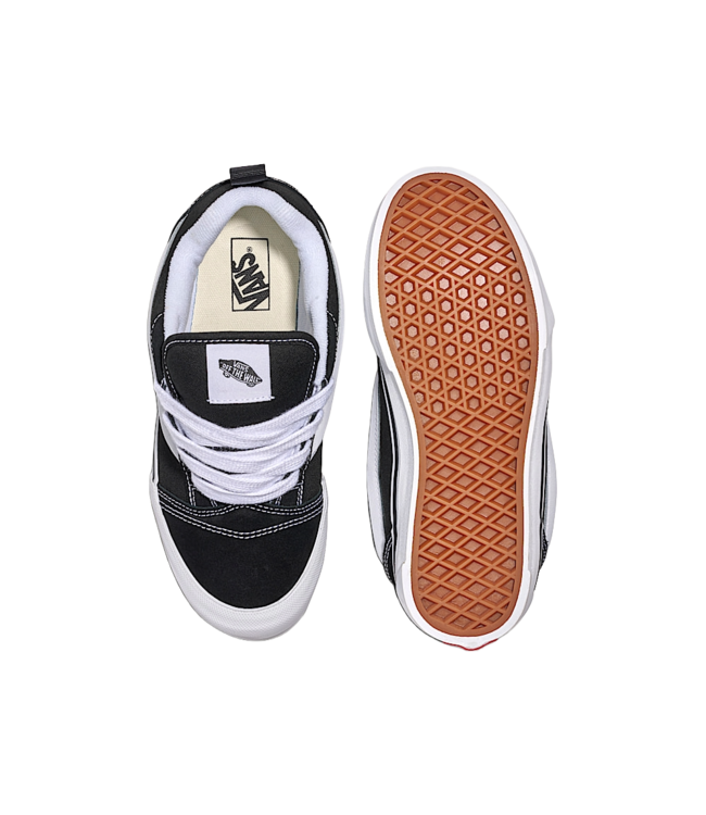 VANS YOUTH BOYS KNU SKOOL SHOES (6BT1) BLACK/TRUE WHITE