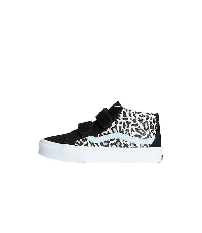 VANS LITTLE GIRLS SK8-MID REISSUE V SHOES (O331) LEOPARD GLITTER