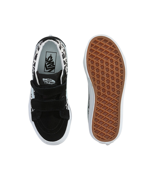VANS LITTLE GIRLS SK8-MID REISSUE V SHOES (O331) LEOPARD GLITTER