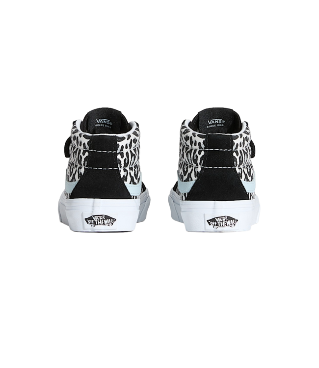 VANS LITTLE GIRLS SK8-MID REISSUE V SHOES (O331) LEOPARD GLITTER
