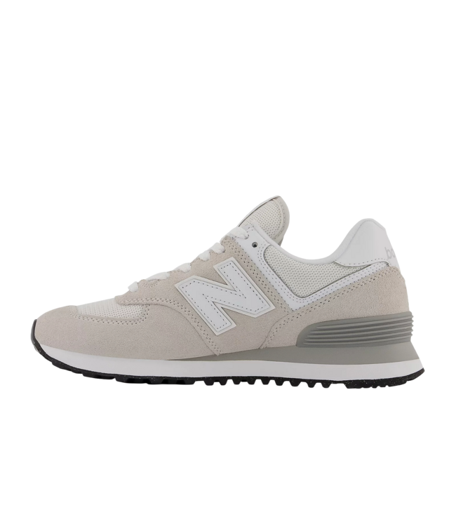 NEW BALANCE WOMENS NUMERIC 574 SHOE (EVW) GREY/WHITE