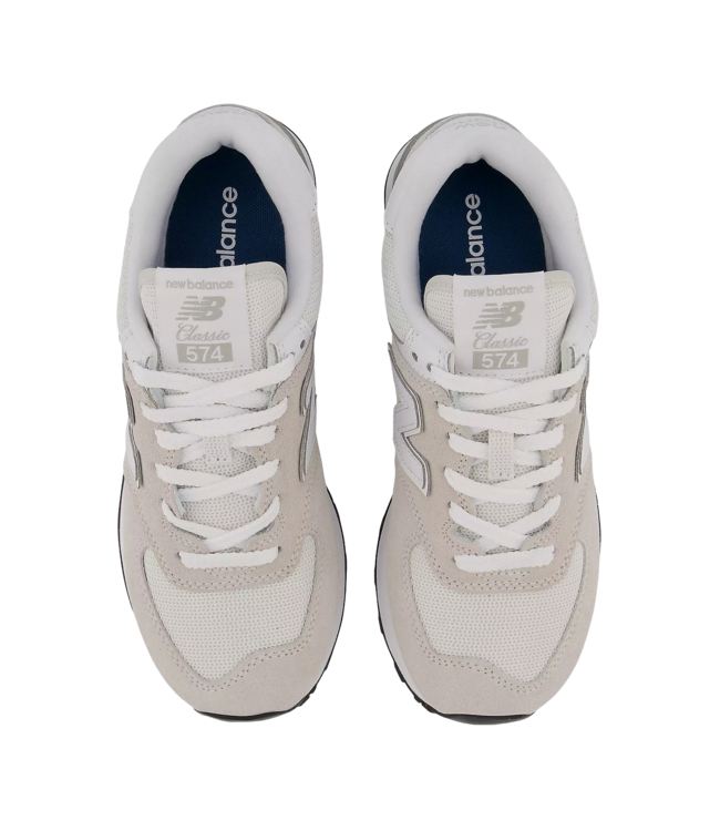 NEW BALANCE WOMENS NUMERIC 574 SHOE (EVW) GREY/WHITE
