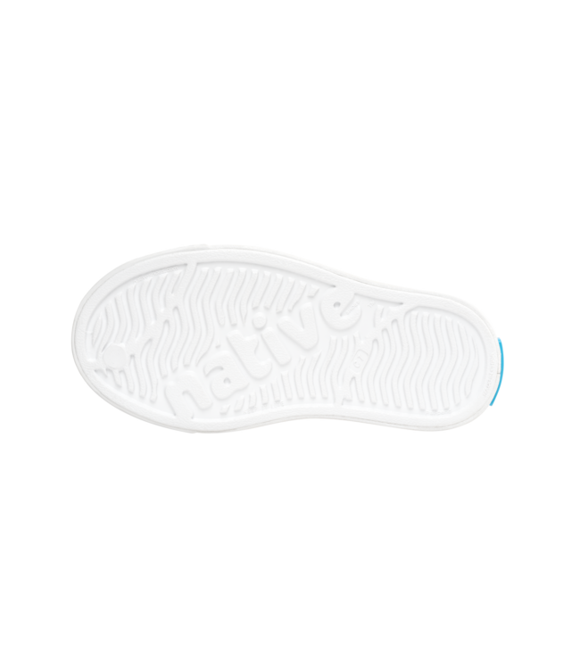 NATIVE JEFFERSON CHILD PRINT SHOE SHELL WHITE/SHELL WHITE/BARELY FLAX RAINBOW