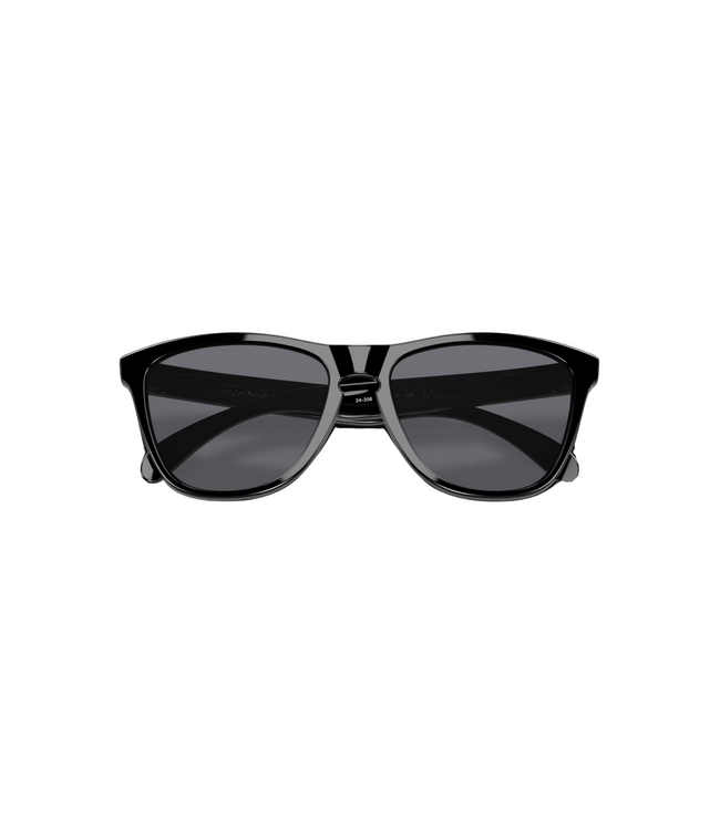 OAKLEY FROGSKINS POLISHED BLACK SUNGLASSES w/ GREY LENS