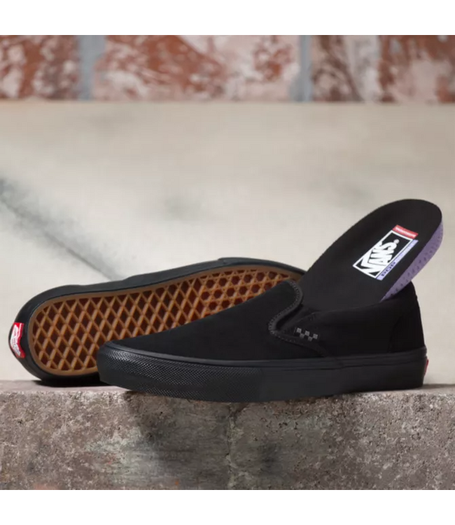 VANS MENS SKATE SLIP-ON SHOE - BLACK/BLACK