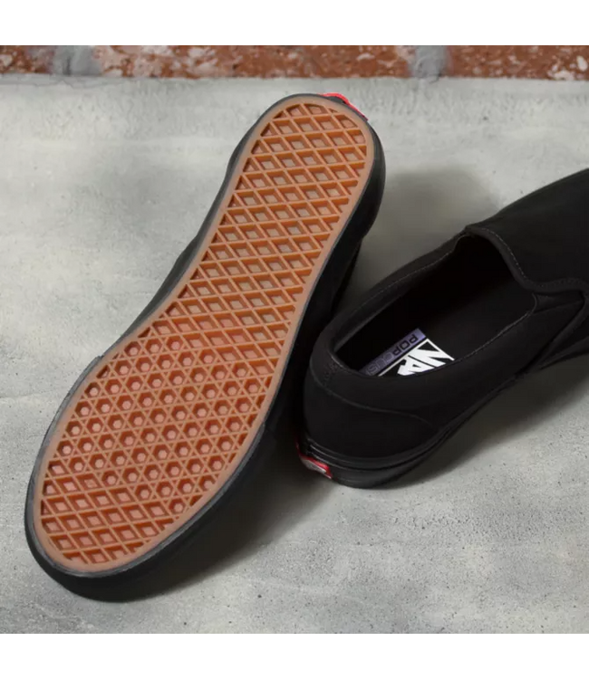VANS MENS SKATE SLIP-ON SHOE - BLACK/BLACK
