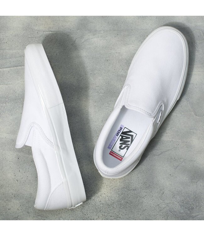 VANS MENS SKATE SLIP-ON SHOE - TRUE WHITE