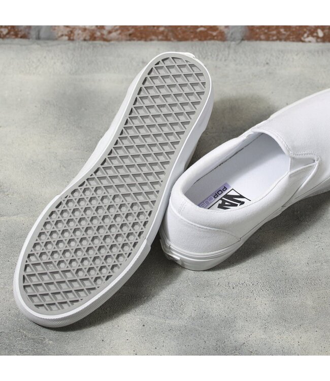 VANS MENS SKATE SLIP-ON SHOE - TRUE WHITE