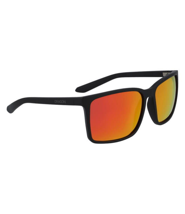 DRAGON MONTAGE MATTE BLACK SUNGLASSES w/ ORG ION LENS