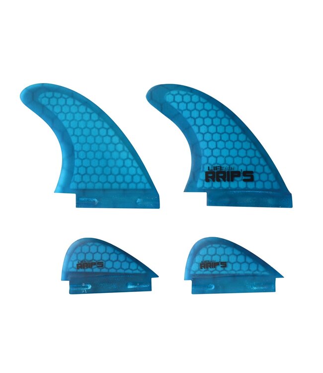 LIBTECH WAKESURF QUAD FIN SET BLUE 2021