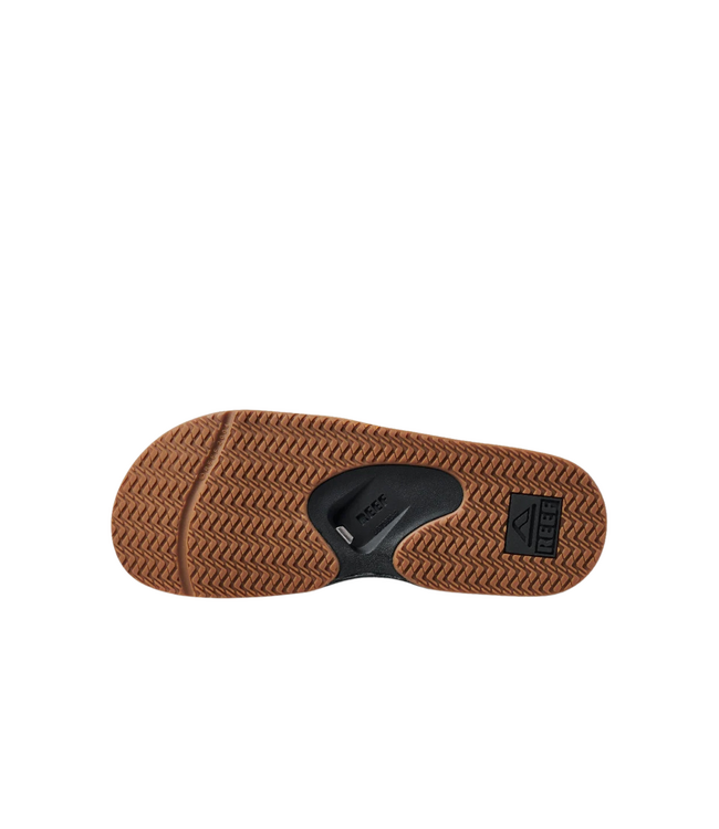 REEF MENS FANNING FLIP-FLOP SANDAL BLACK/SILVER