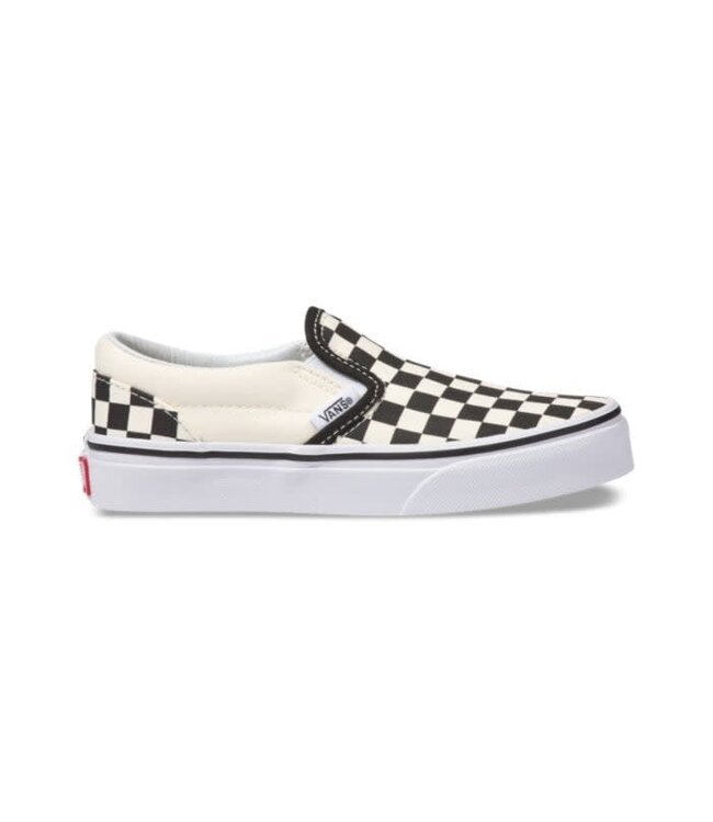 VANS YOUTH CLASSIC SLIP ON SHOE CHECKERBOARD BLACK WHITE