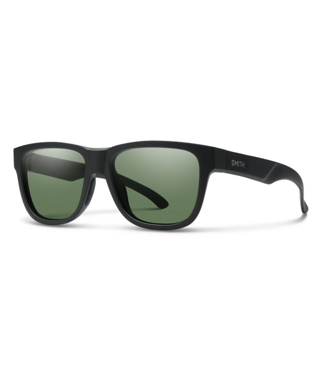 SMITH LOWDOWN SLIM 2 MATTE BLACK SUNGLASSES w/ CHROMAPOP POLAR GRAY GREEN