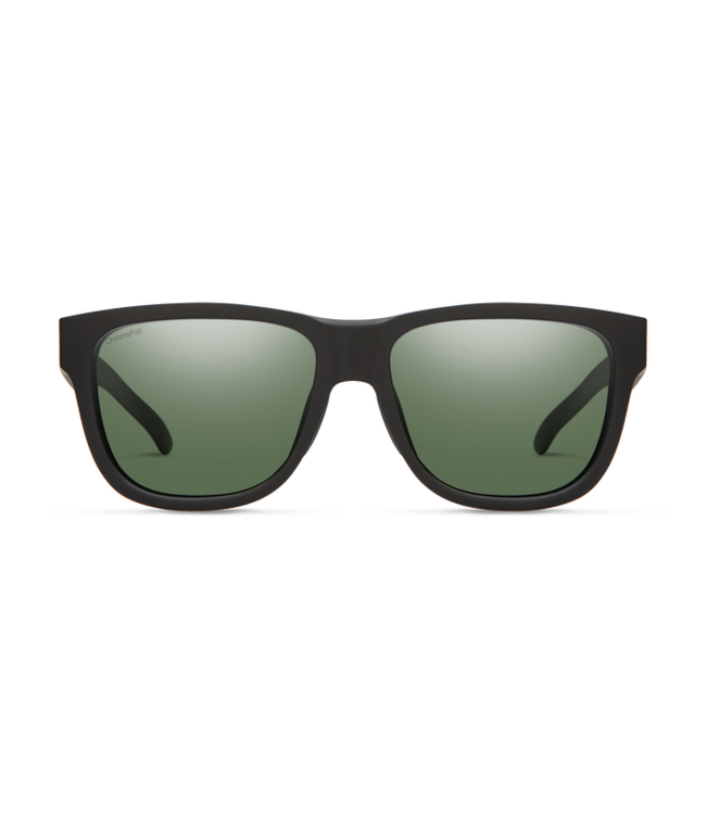 SMITH LOWDOWN SLIM 2 MATTE BLACK SUNGLASSES w/ CHROMAPOP POLAR GRAY GREEN