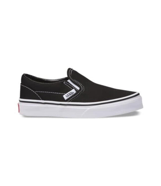 VANS YOUTH CLASSIC SLIP ON SHOE BLACK TRUE WHITE