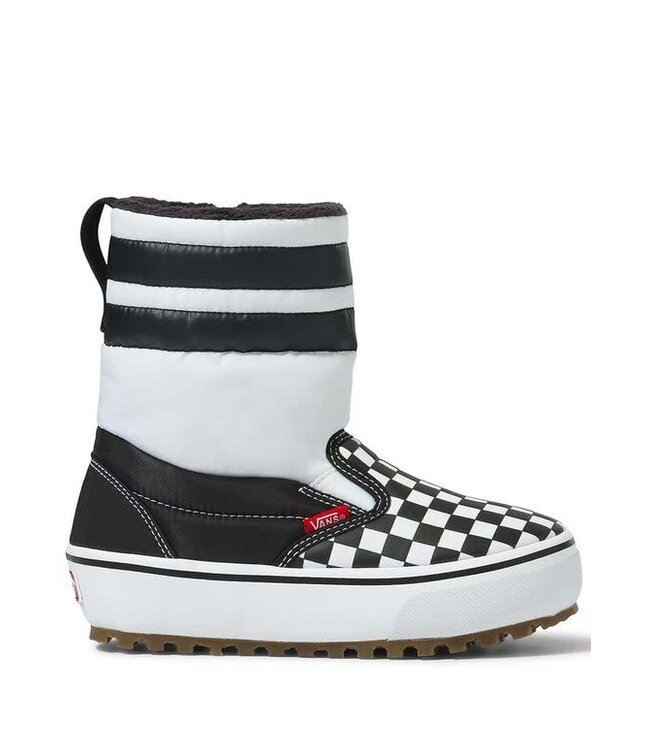 VANS YOUTH SLIP-ON SNOW BOOT SHOE CHECKERBOARD