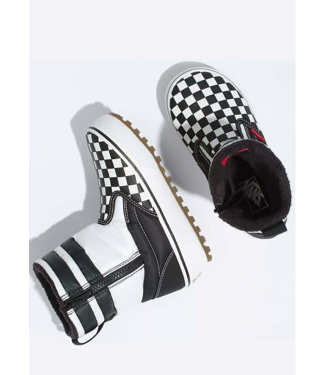 VANS YOUTH SLIP-ON SNOW BOOT SHOE CHECKERBOARD