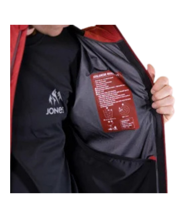 JONES MENS PEAK BAGGER JACKET SAFETY RED 2022