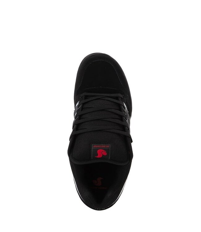 DVS TYCHO 125 SHOE BLACK CHARCOAL RED NUBUCK