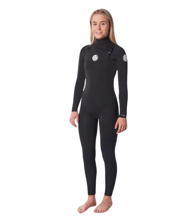 RIP CURL WOMENS D/PATROL 43GB C/ZIP WETSUIT BLACK 14 2022