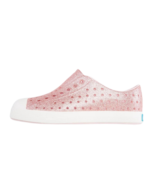 NATIVE JEFFERSON MILK PINK BLING YOUTH SHOE