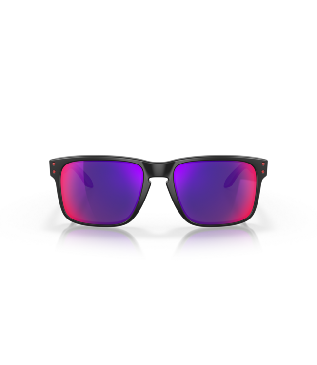 OAKLEY HOLBROOK MATTE BLK SUNGLASSES w/ POSI RED IRID LENS