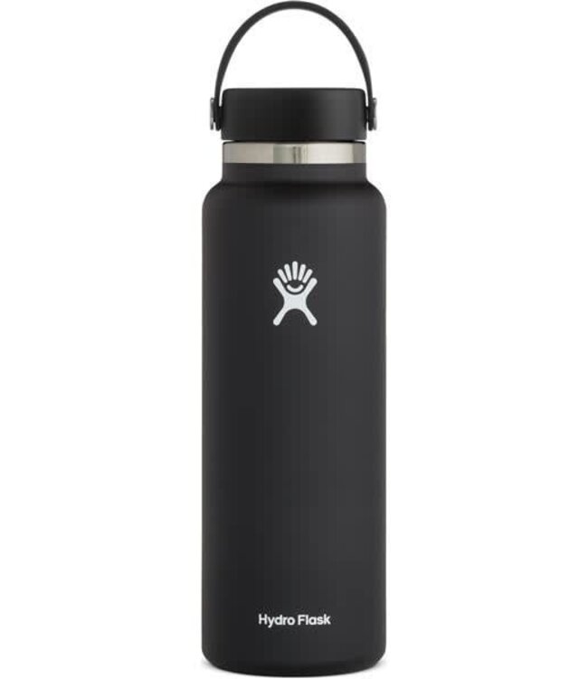 HYDRO FLASK 40OZ WIDE MOUTH 2.0 FLEX CAP BLACK