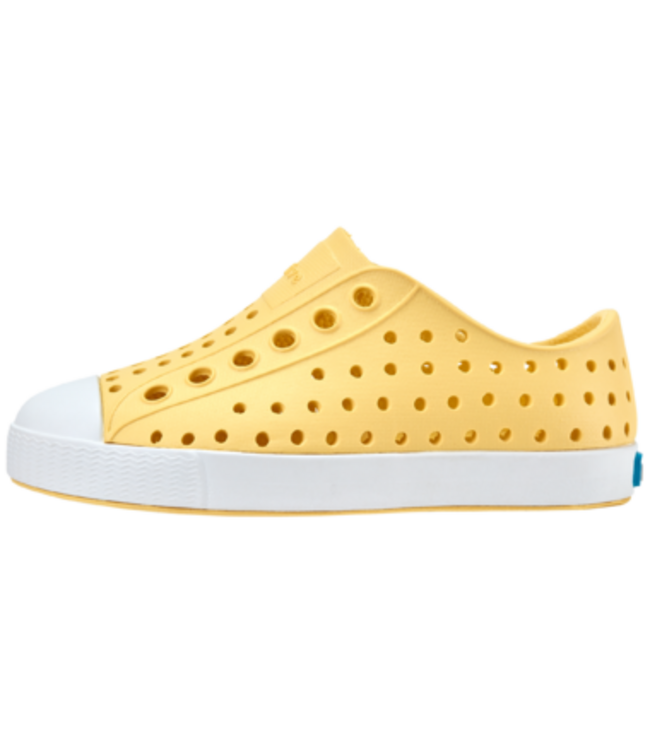 NATIVE JEFFERSON CHILD SHOE GONE BANANAS YELLOW/SHELL WHITE