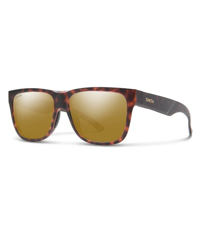 SMITH LOWDOWN 2 MATTE TORTOISE SUNGLASSES w/ CHROMAPOP POLAR BRONZE MIRROR