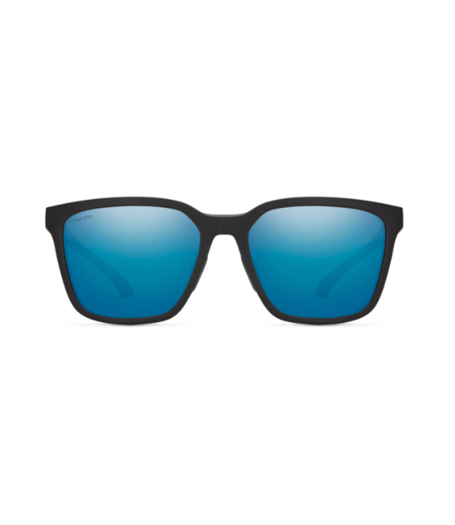 SMITH SHOUTOUT MATTE BLACK SUNGLASSES W/CHROMAPOP POLARIZED BLUE MIRROR LENS