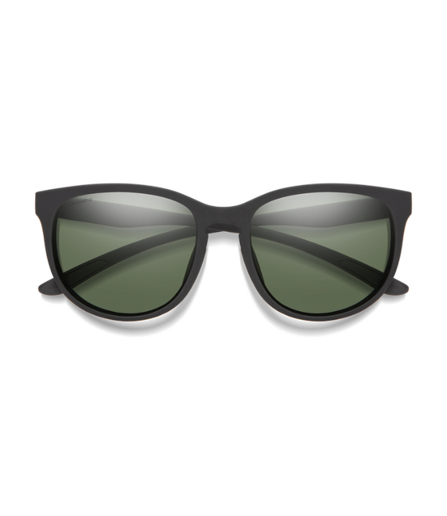 SMITH LAKE SHASTA MATTE BLACK SUNGLASSES W/CHROMAPOP GRAY GREEN POLARIZED LENS