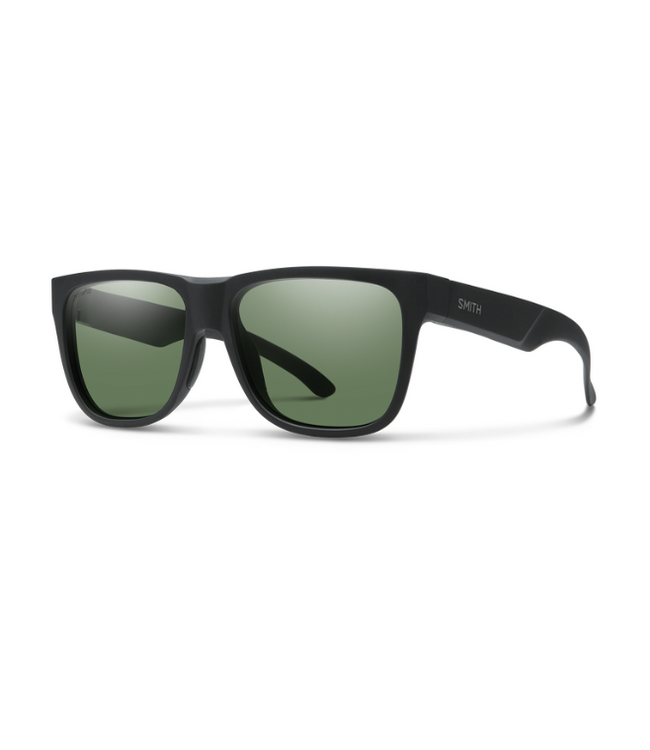 SMITH LOWDOWN 2 MATTE BLACK SUNGLASSES W/CHROMAPOP POLARIZED GREY GREEN LENS