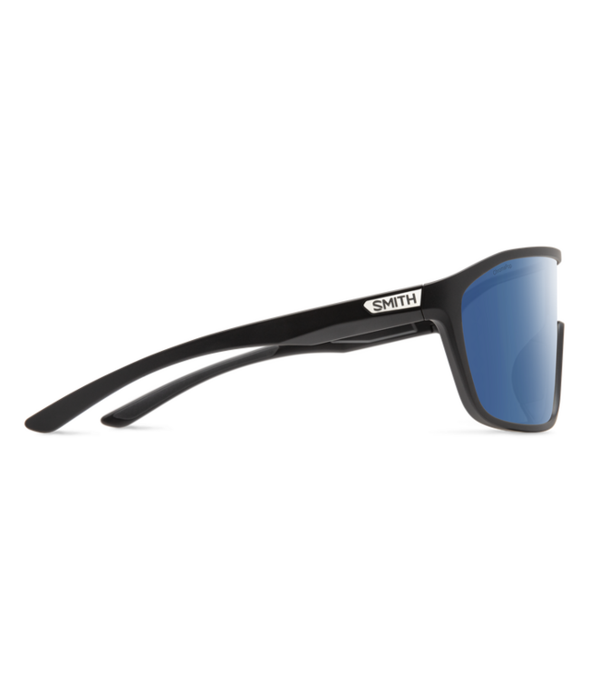 SMITH BOOMTOWN MATTE BLACK SUNGLASSES W/CP PLR BLUE MIR