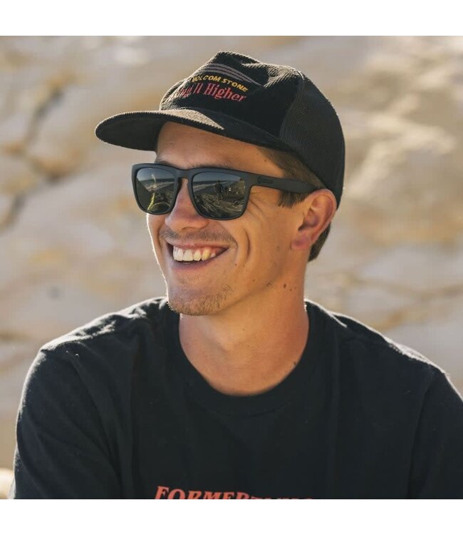 ELECTRIC KNOXVILLE GLOSS BLACK SUNGLASSES w/ GREY POLAR