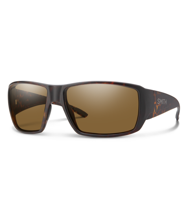 SMITH GUIDES CHOICE MATTE TORT SUNGLASSES W/ CP PLR BRWN