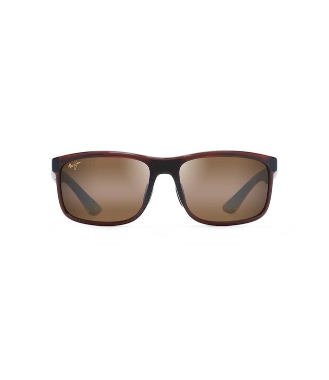 MAUI JIM HUELO TRANSLUCENT ROOTBEER SUNGLASSES w/ HLC BRONZE POLAR