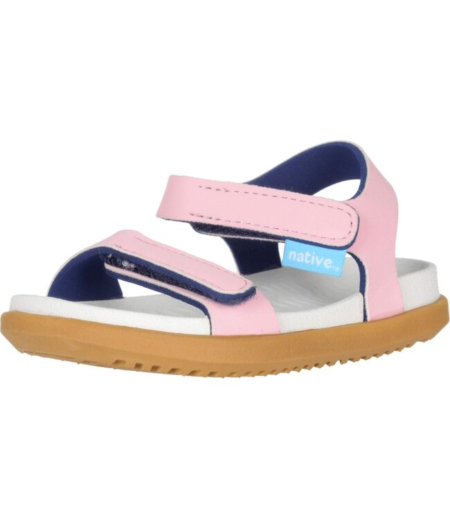 NATIVE CHARLEY CHILD SANDALS PRINCESS PINK/SHELL WHITE/TOFFEE BROWN