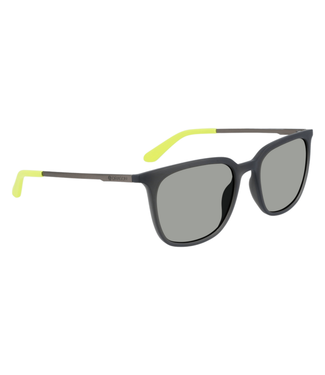 DRAGON ZIGGY MATTE GREY SUNGLASSES w/ LL SILVER ION LENS