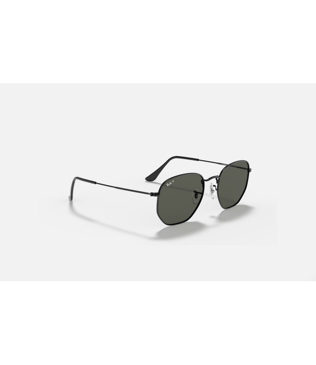 RAY-BAN HEXAGONAL SUNGLASSES BLACK w/ POLARIZED G-15 GREEN LENS