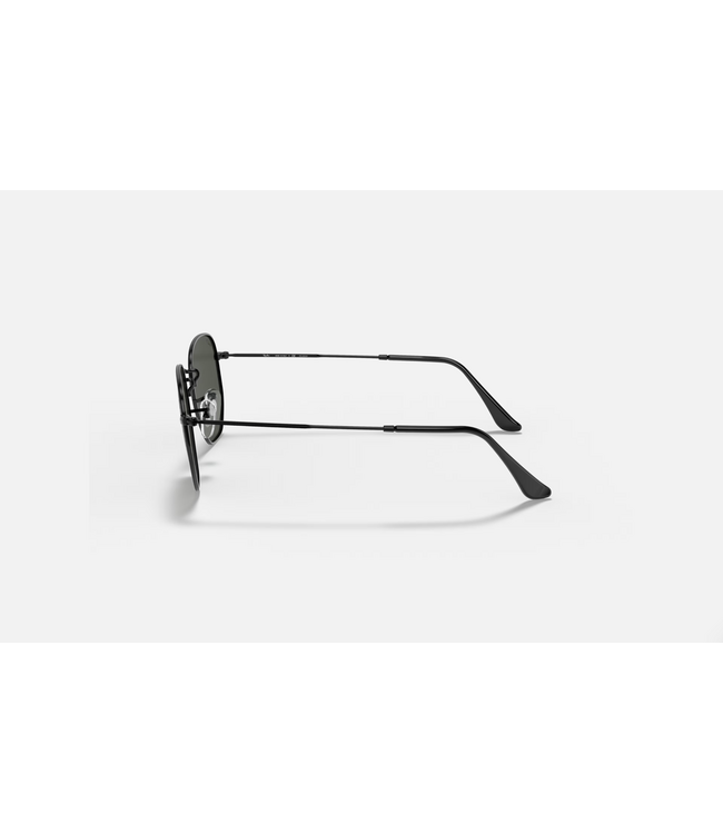 RAY-BAN HEXAGONAL SUNGLASSES BLACK w/ POLARIZED G-15 GREEN LENS