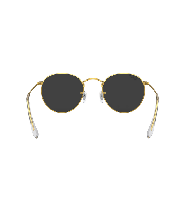 RAY-BAN ROUND METAL SUNGLASSES GOLD w/BLACK