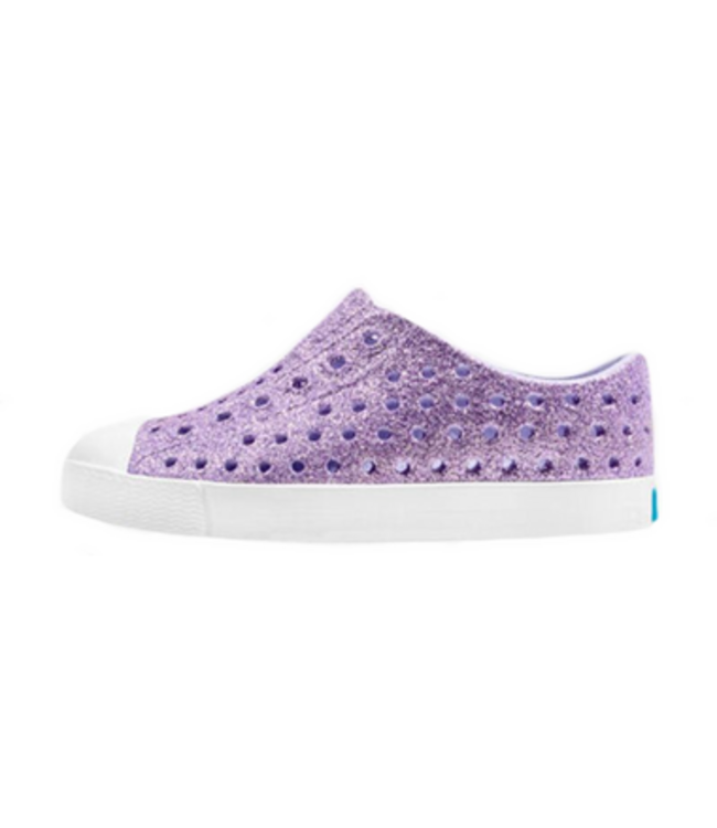 NATIVE JEFFERSON BLING CHILD SHOE POWDER BLING/SHELL WHITE