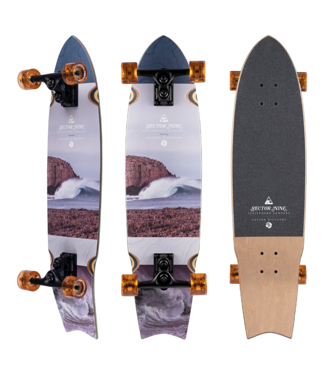 SECTOR 9 UNAGI RIPS LONGBOARD COMPLETE 34.5"