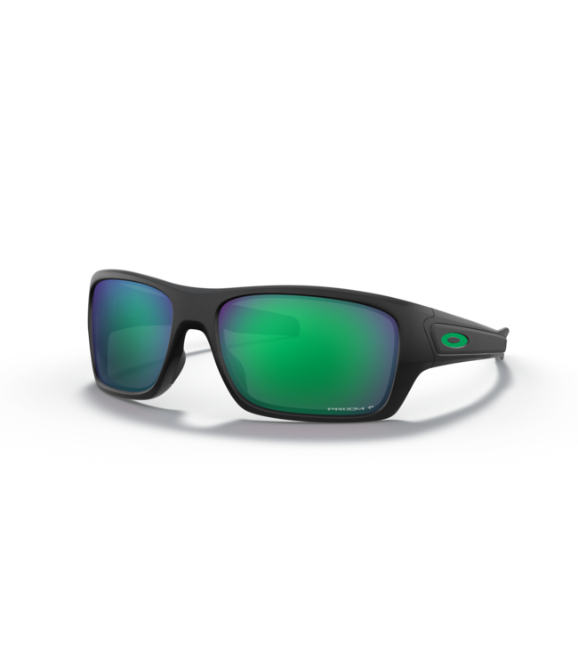 OAKLEY TURBINE MATTE BLK SUNGLASSES w/ PRIZM JADE PLR LENS