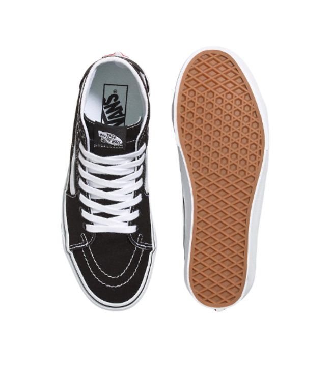 VANS WOMENS SK8-HI TAPERED SHOE CANVAS BLACK/TRUE WHITE