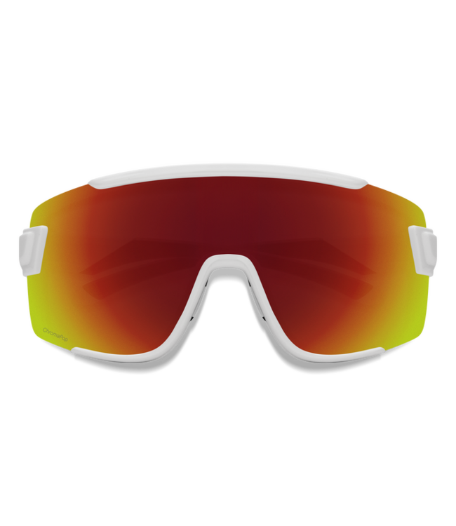 SMITH WILDCAT WHITE SUNGLASSES W/PC CHROMAPOP RED MIRROR