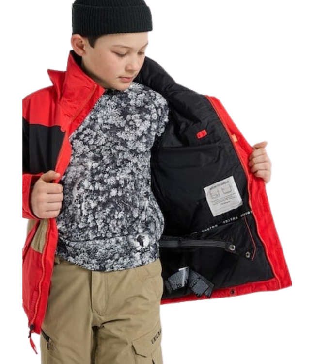 BURTON BOYS SYMBOL JACKET TOMATO/TRUE BLACK/KELP 2023